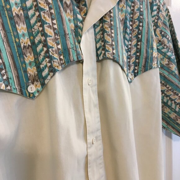 Vintage Steer West Men's Western Style Button Up Shirt - Picture 3 of 4